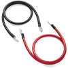 Spartan Power 1 foot 2/0 AWG Battery Cable Set with 5/16" Ring Terminals SP-1FT2/0CBL38